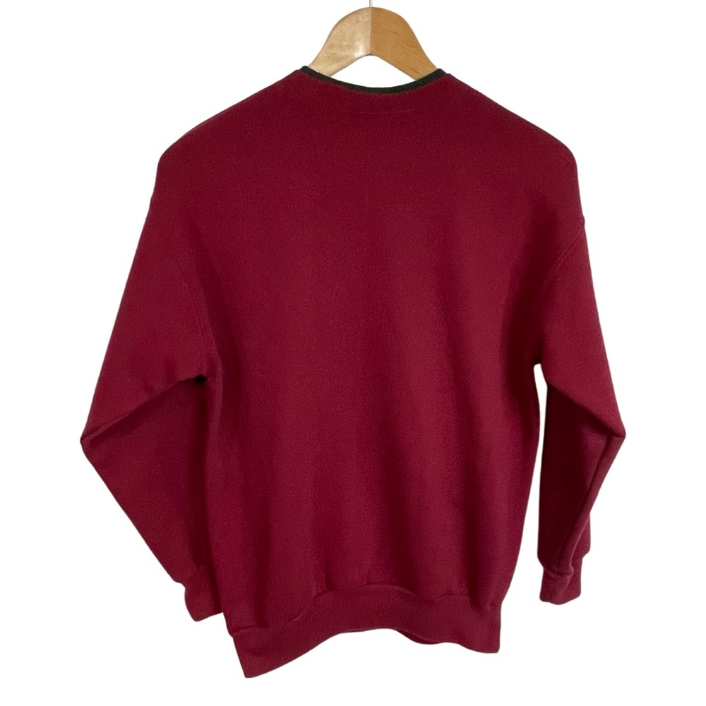Vintage MC Sportswear Cozy Snowman Sweater S Petite Double Crew Neck Christmas - Picture 3 of 6